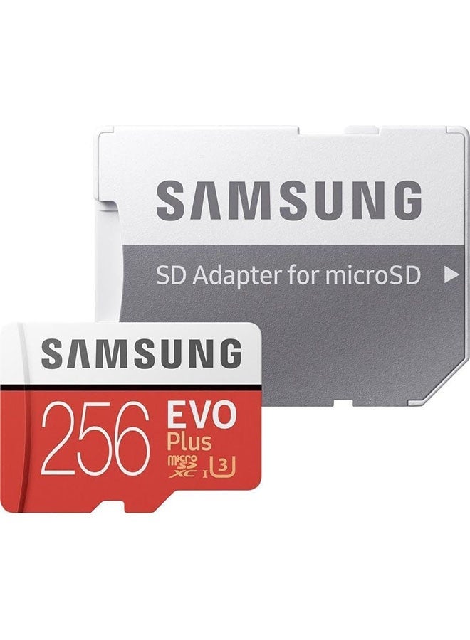 سامسونج 256Gb إيفو زائد فئة 10 Uhs-I Microsdxc U3 مع محول - Image 2